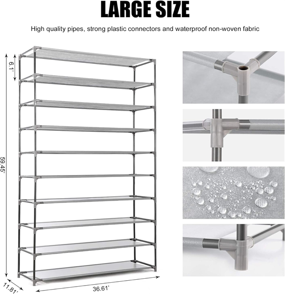 Shoe rack with cover